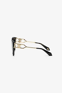 Metal and acetate combination sunglasses