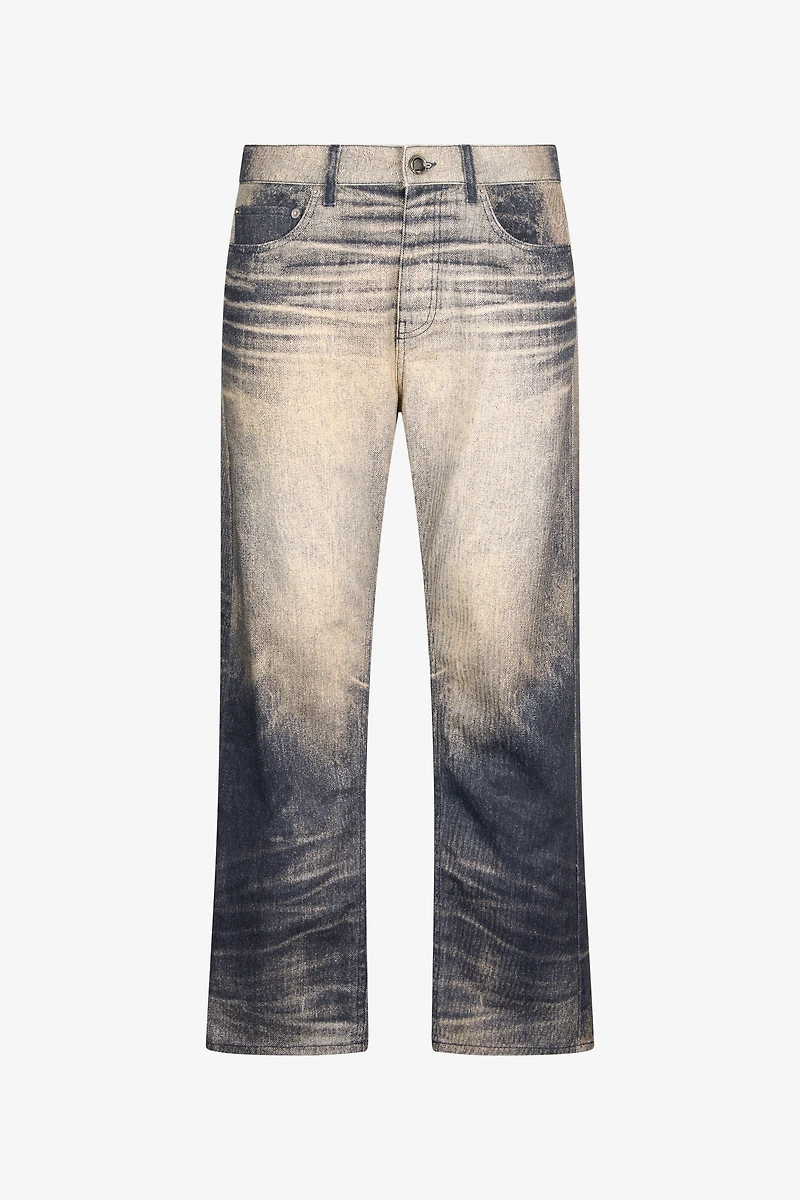 Jeans Trousers With Washed Effect