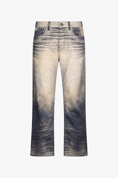 Jeans Trousers With Washed Effect