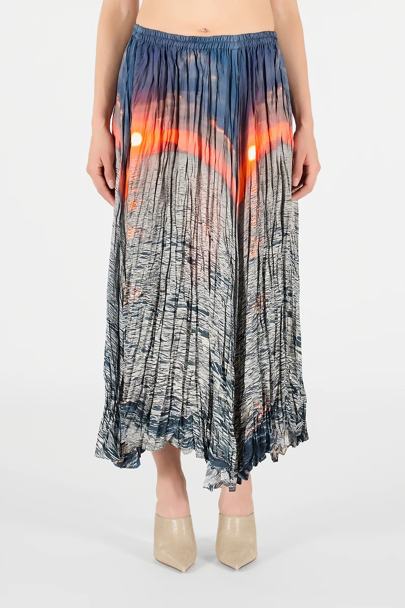 Sunrise Print Skirt