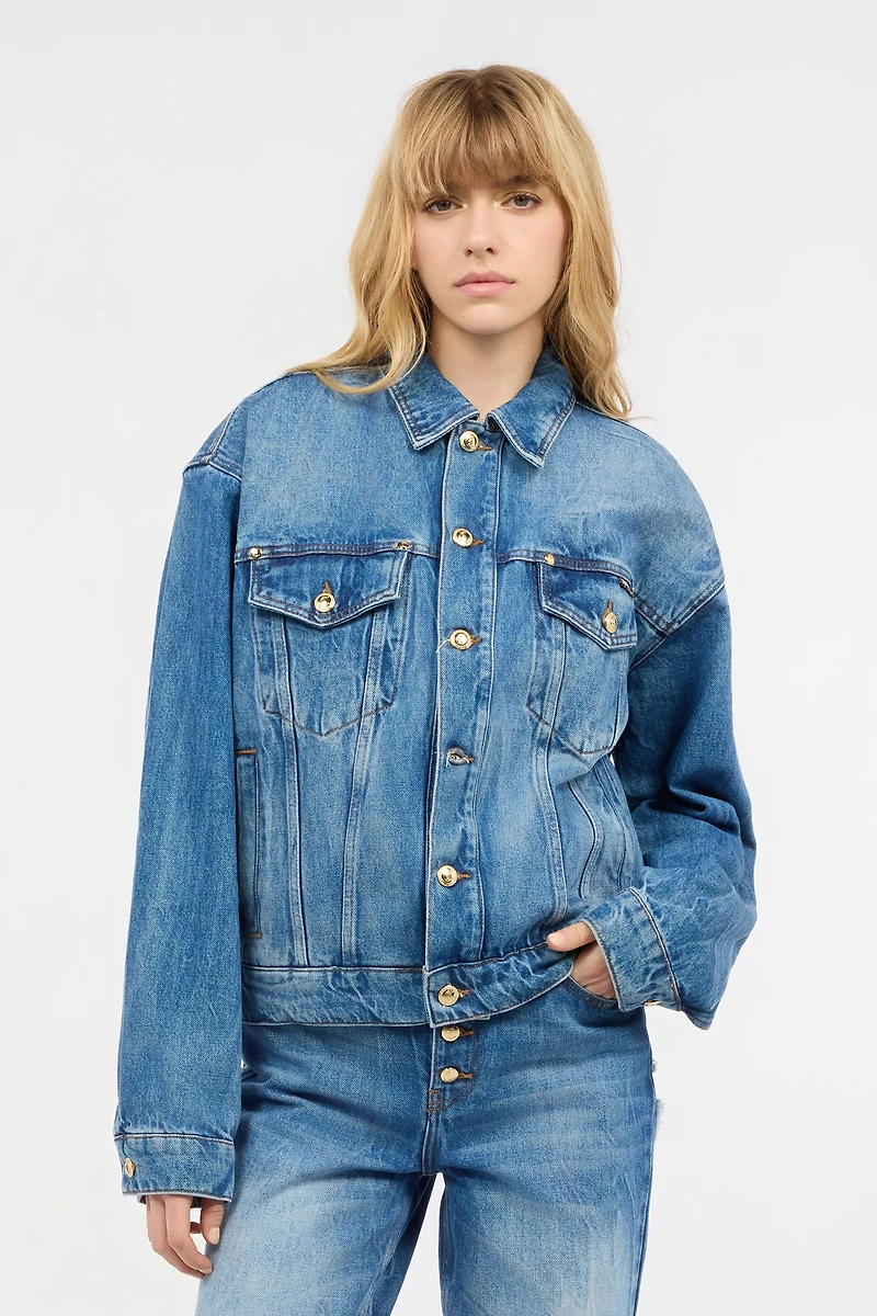 Denim Jacket With Logo