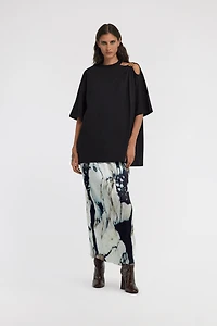 Black T-Shirt with Monogram RC Detail