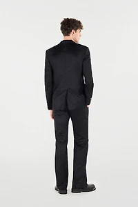 Blazer With Solid-Color Tiger Skin Design