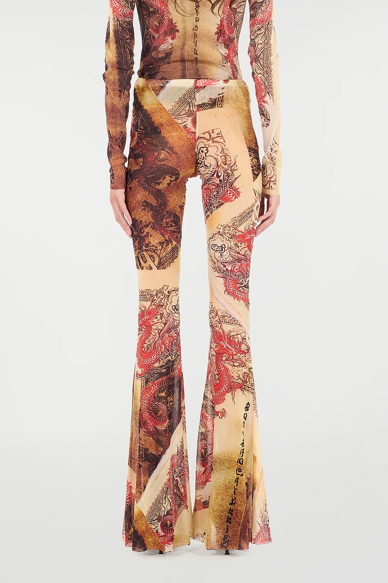 Pants With Oriental Print