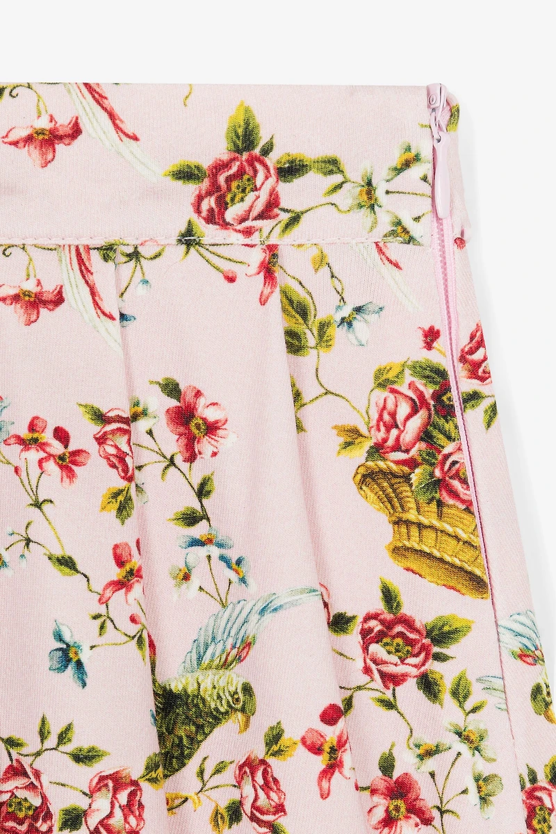 Floral-Print Skirt
