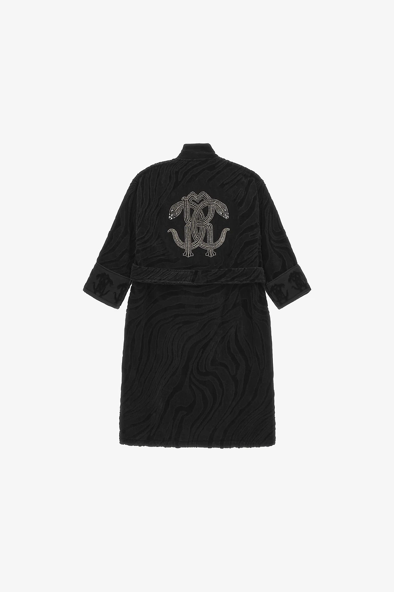 Crystal Snakes terry cotton bathrobe
