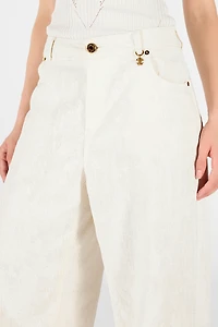 Wall Print Wide Leg Trousers
