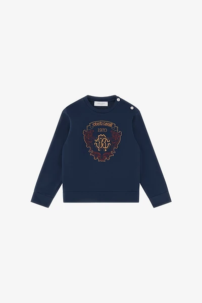 Sweatshirt With Multicolored Crest