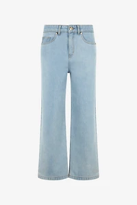 Light Wash Culotte Jeans