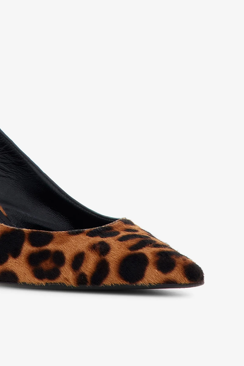 Leopard Print Slingback Pumps