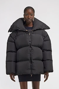 Black High Collar Down Jacket