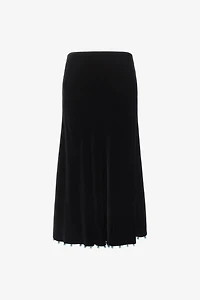 Beaded-trim high-waisted skirt