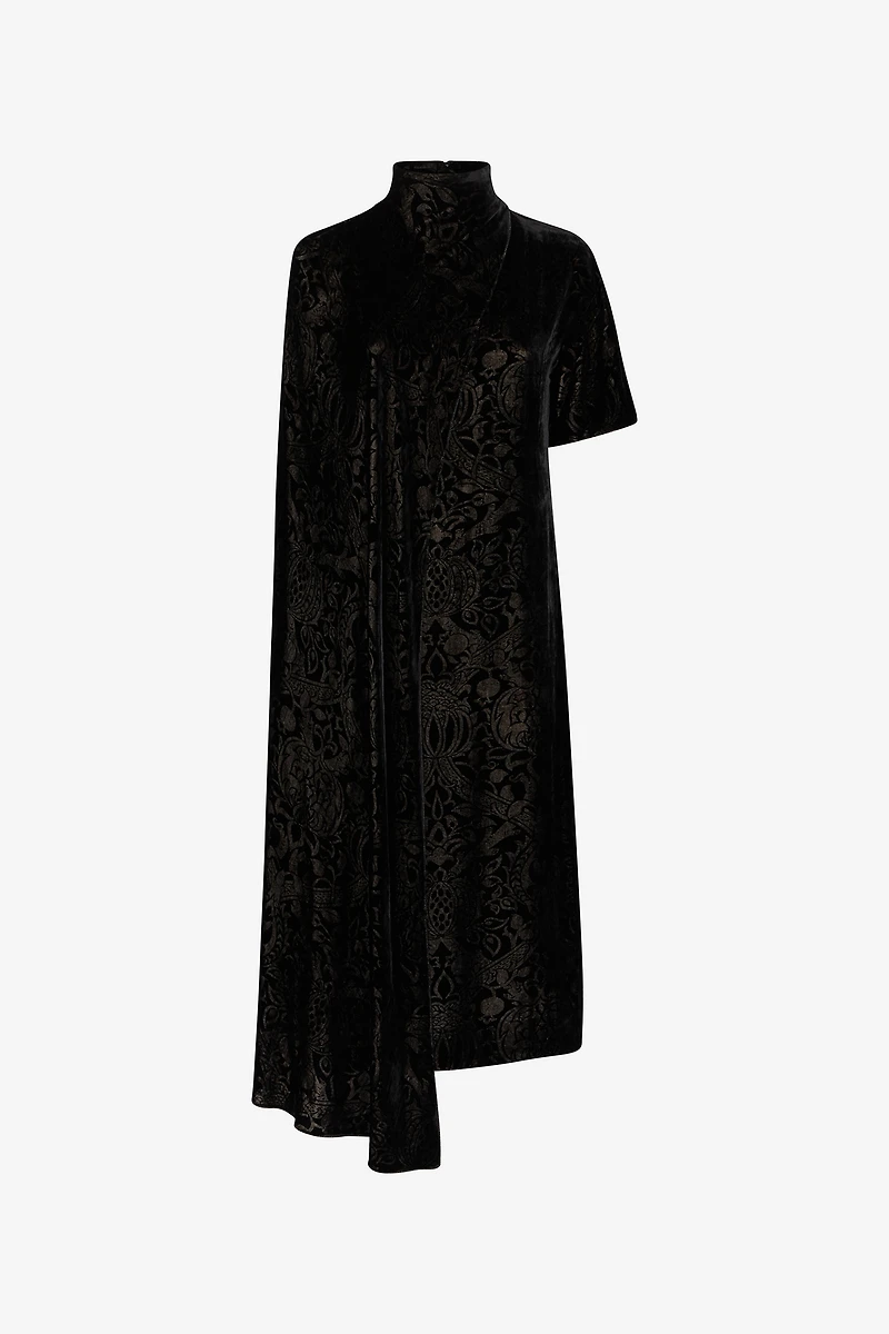 Long dress with Brocade print