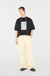 Rose-Print T-Shirt With Logo