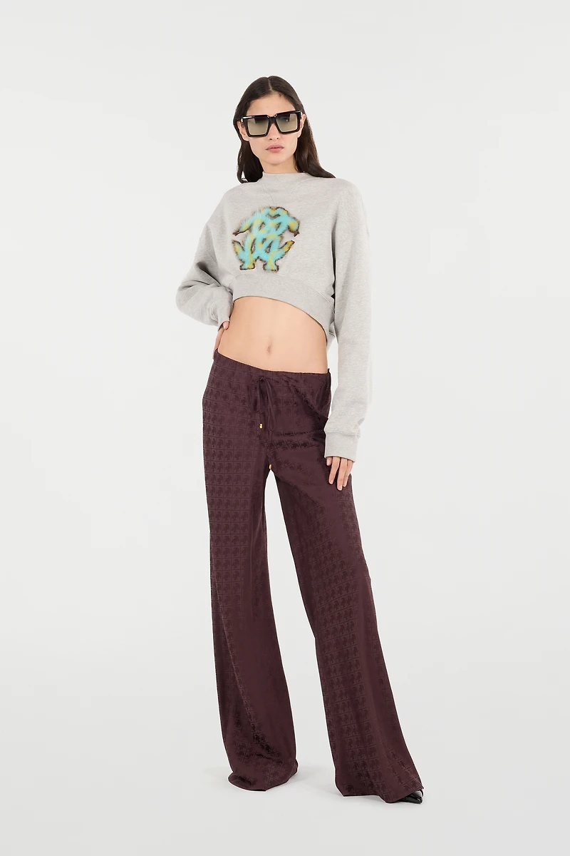 Loose Pants With Mirror Snake Monogram