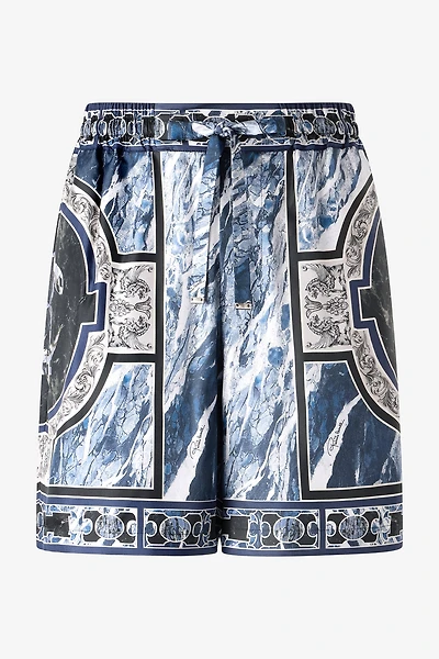 Short With Marble Print And Accents
