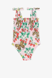Butterfly And Strawberry-Print Swimsuit