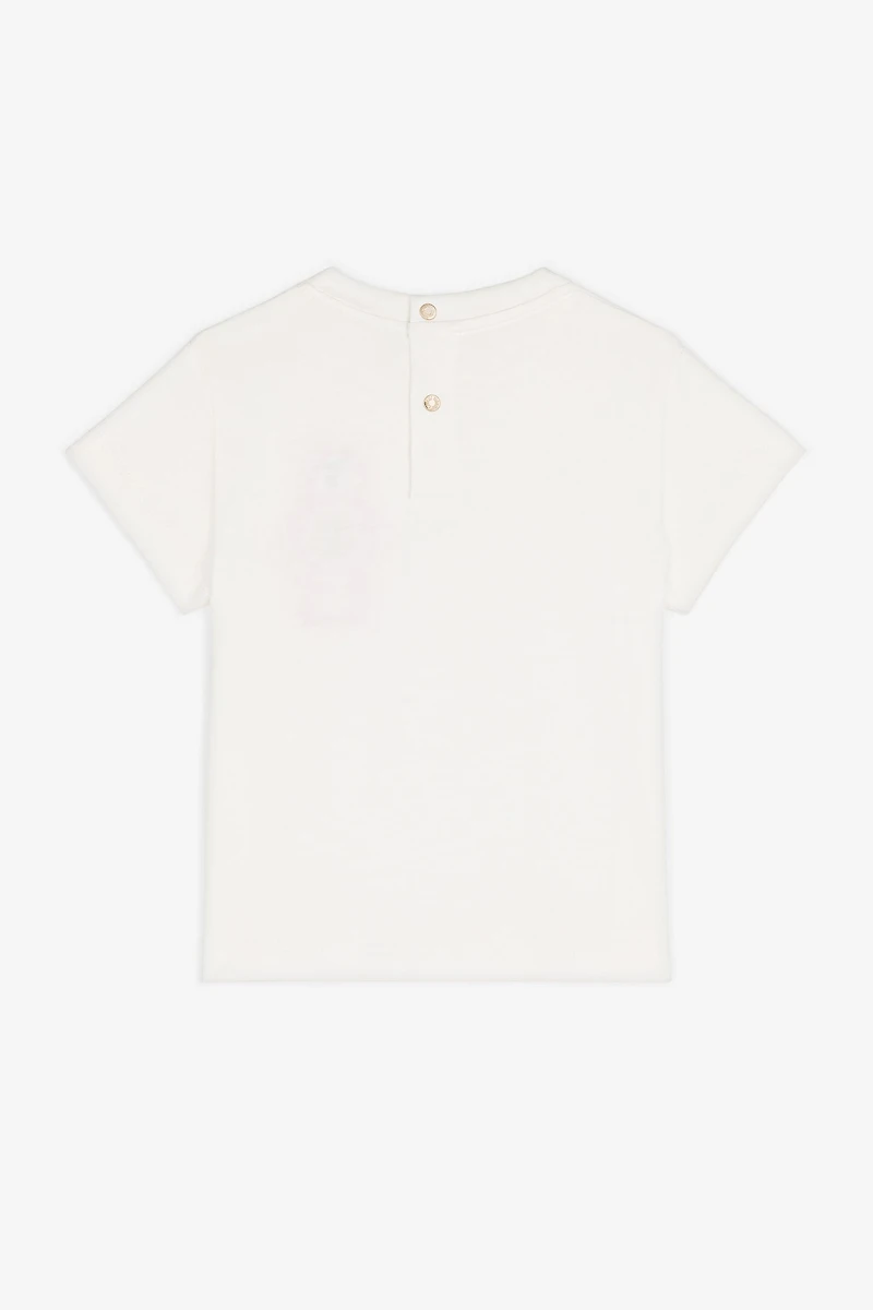 Teddy Bear-Embroidered Cotton T-Shirt
