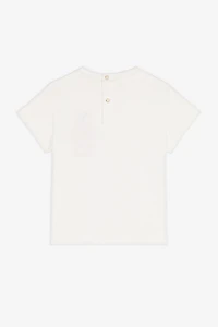 Teddy Bear-Embroidered Cotton T-Shirt