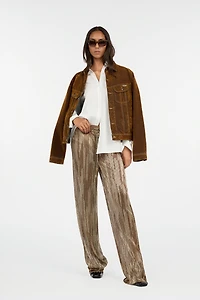 White Shirt With Gold Button