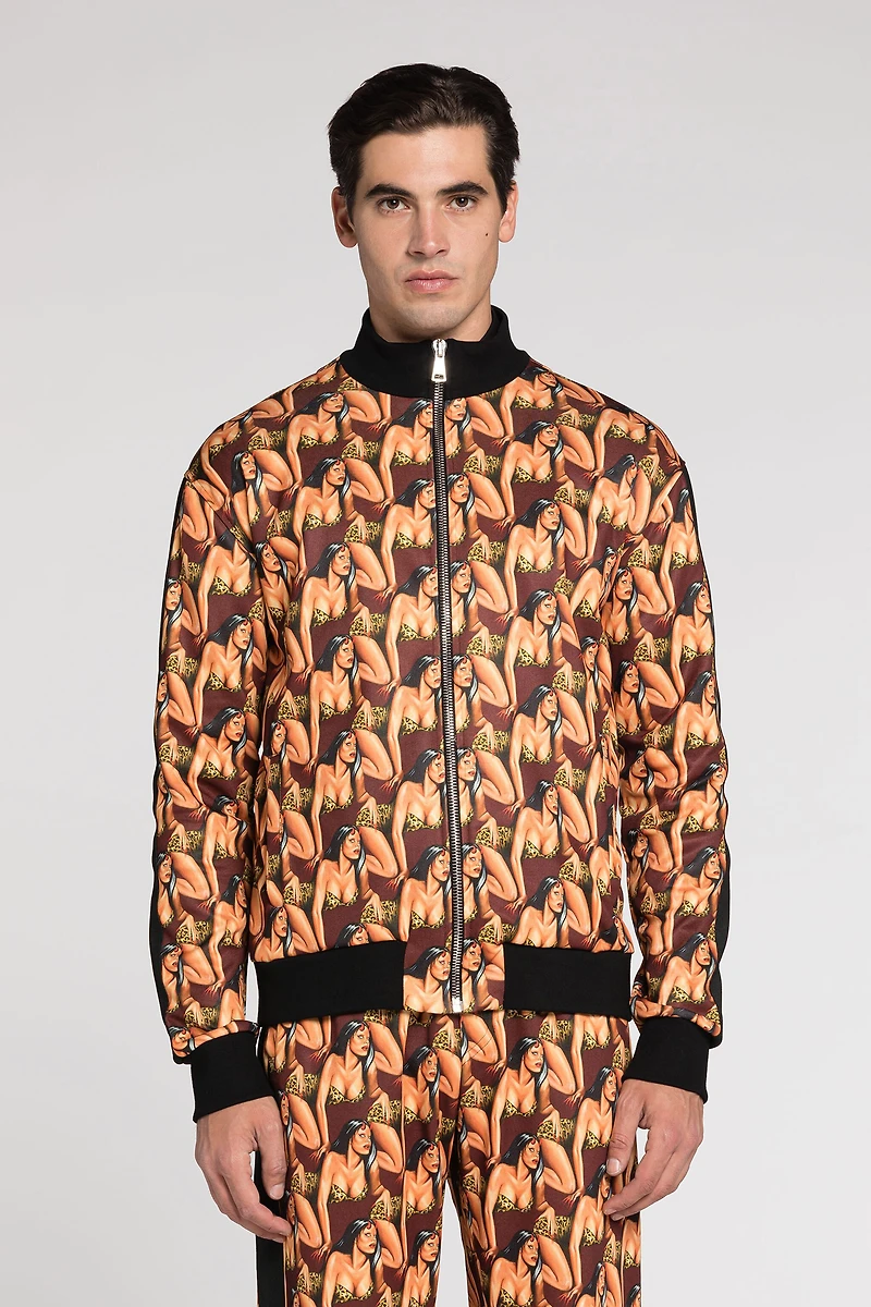 Graphic-Print Track Jacket