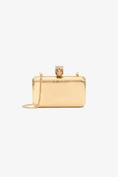 Tiger Leather Clutch