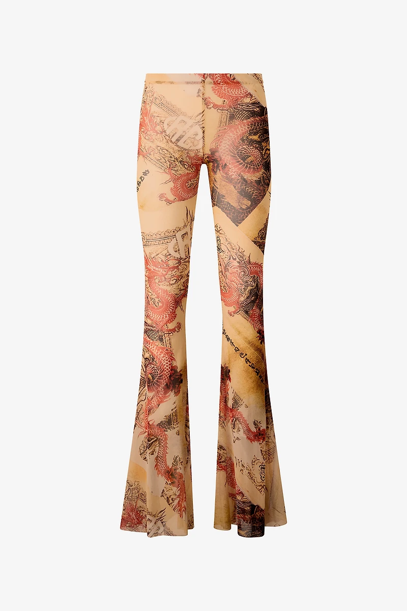 Pants With Oriental Print