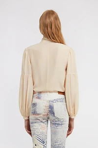 Blouse with Pussy Bow Neckline