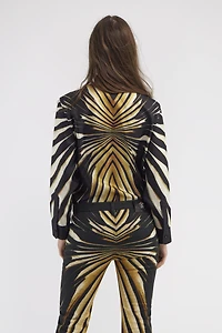 Shirt with Ray of Gold print