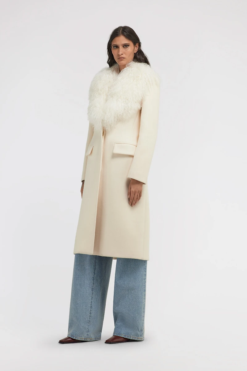 Long Coat with Wide Collar