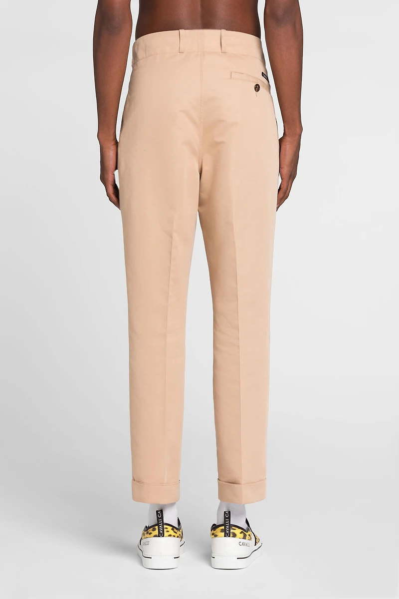 Pleat-detail straight-leg trousers