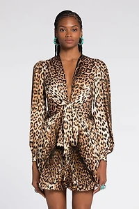 Leopard-Print Mini Dress