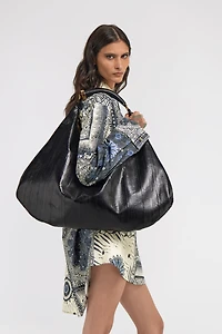 Hobo Bag with Fang Handle