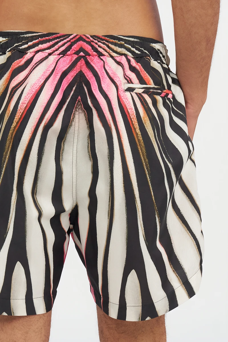Ray Of Gold Print Nylon Sea Shorts