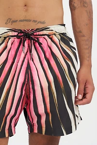 Ray Of Gold Print Nylon Sea Shorts