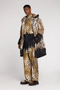 Leopard-Print Padded Coat