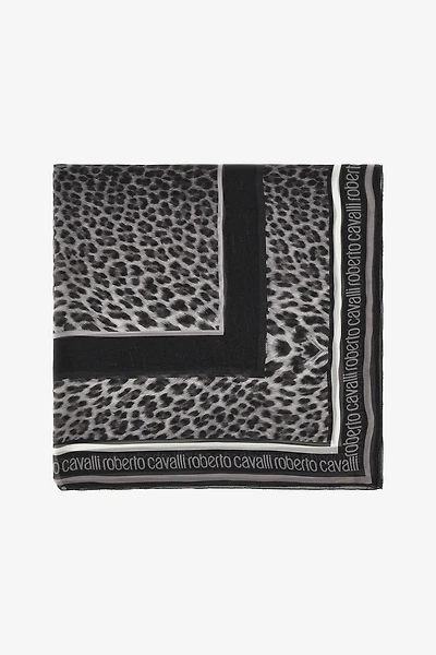 Roberto Cavalli shawl with Giaguaro Heritage print