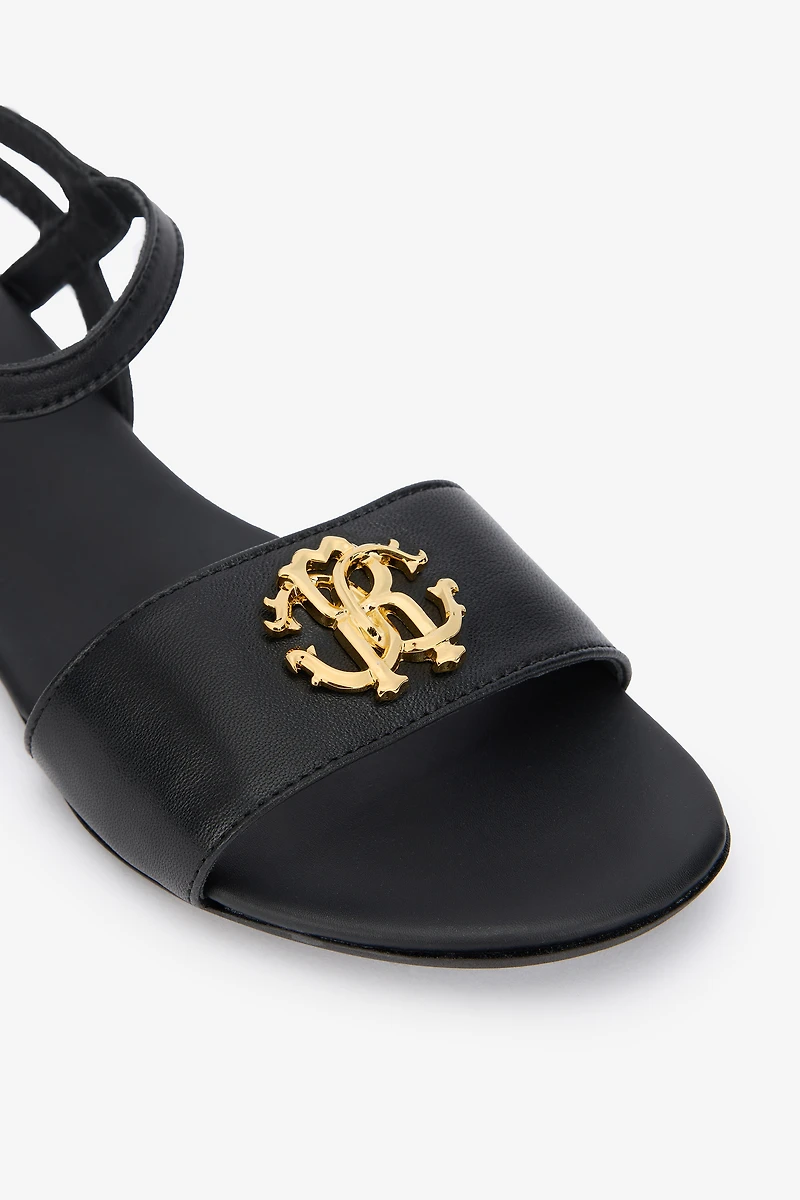 Black Sandal With Monogram RC