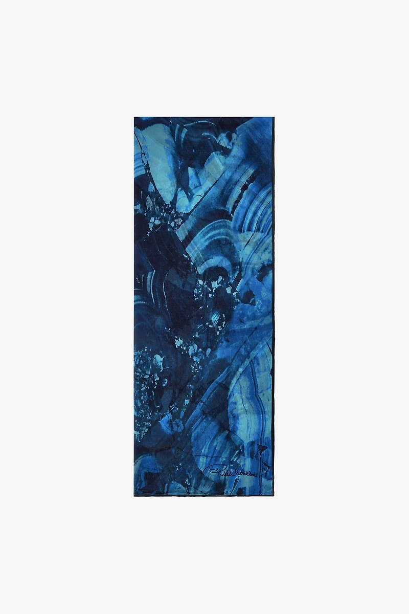 Silk Scarf with Malachite Print