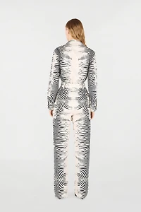 Zebra-Print Jumpsuit
