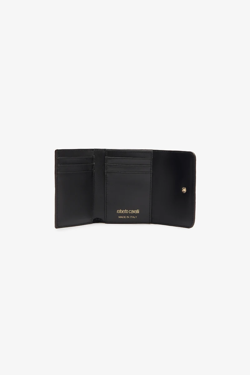 Snake-Effect Card Holder With Logo