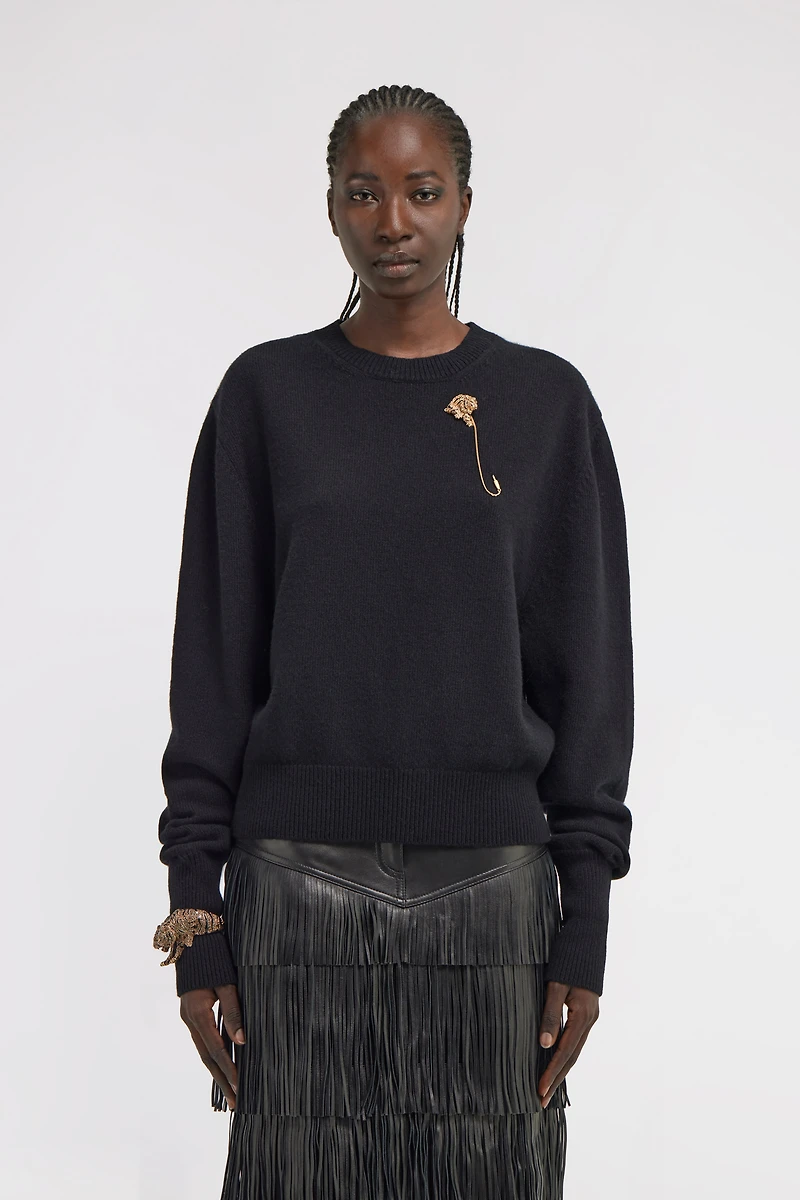 Cropped Knit Sweater