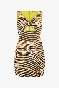 Mini Dress With Tiger Skin Print
