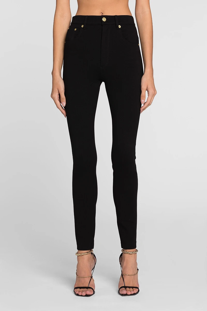 High-rise skinny trousers