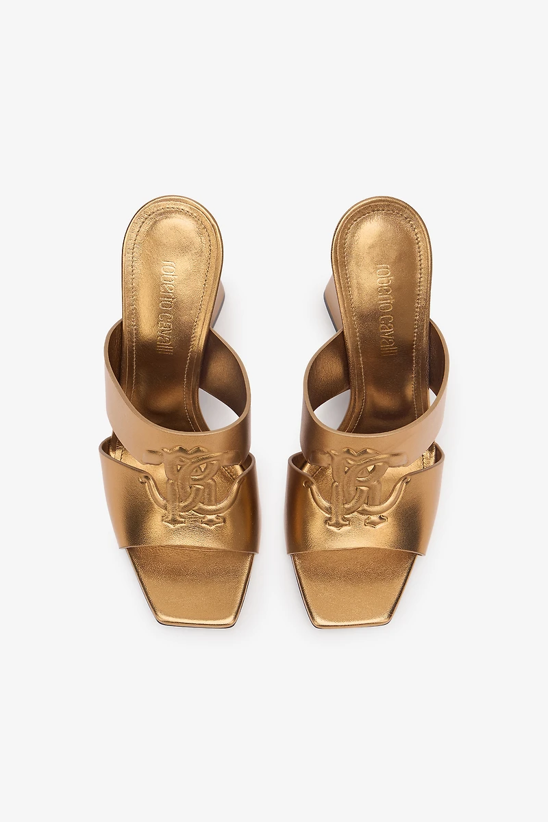 Laminated Mules With Maxi Heels