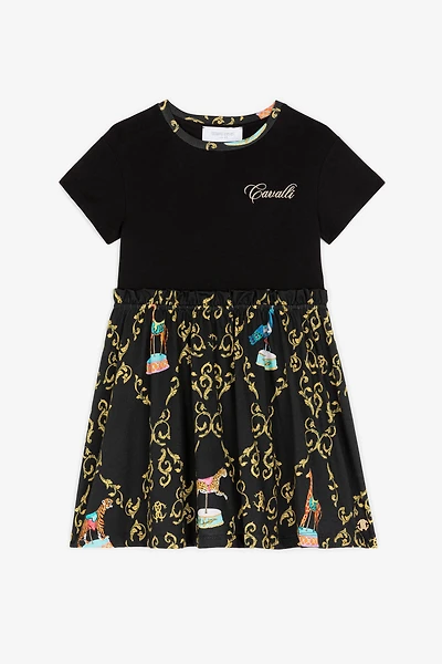 Baroque-Print Cotton Dress