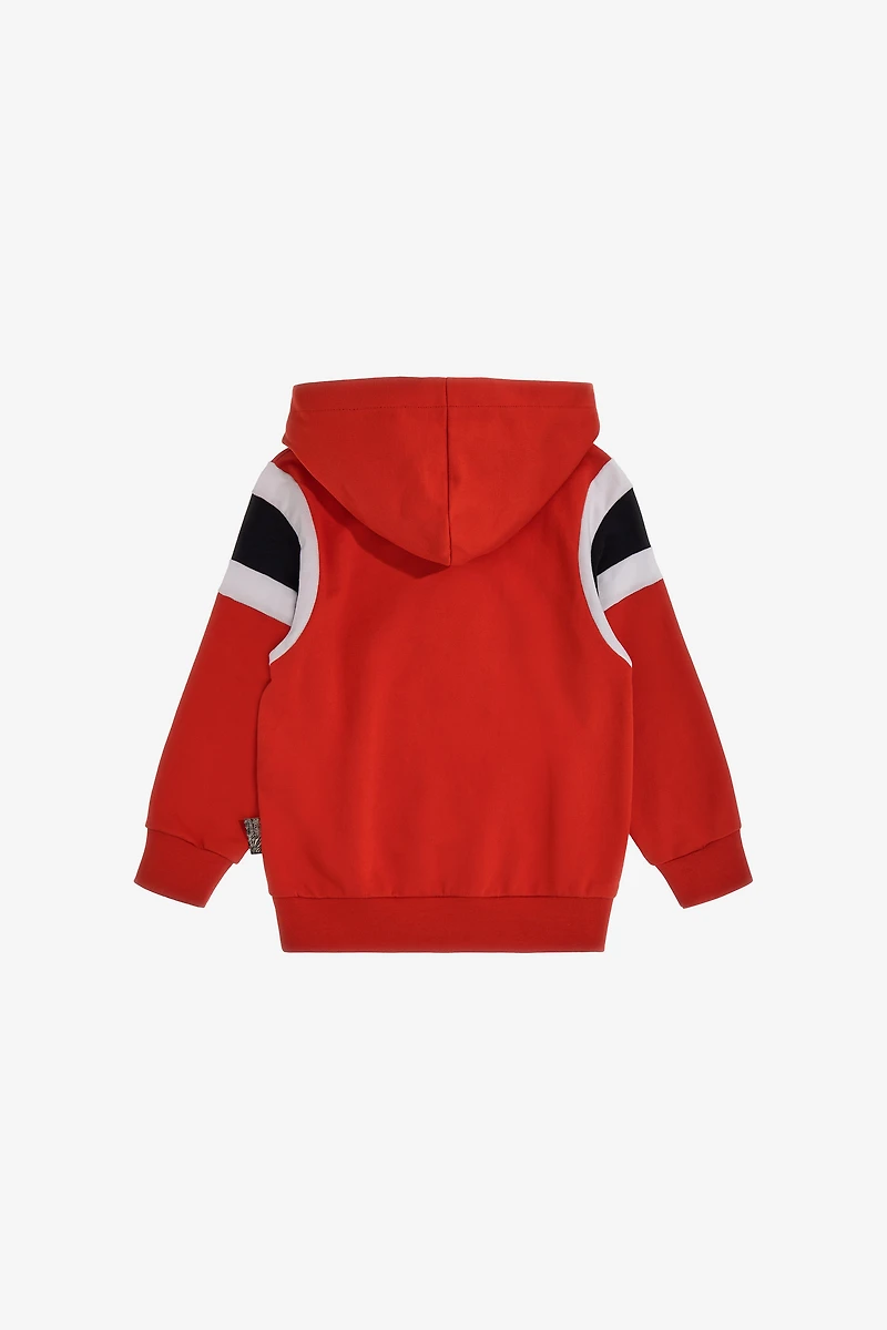 Bold Red Animal-Inspired Hoodie