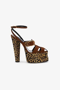 Platform sandals with strap