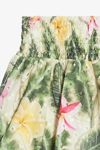 Broderie Anglaise Skirt With Floral Print