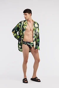 Lemon print swim briefs